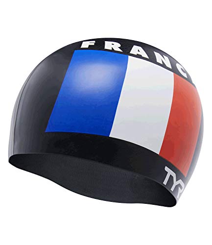 TYR France Silicone Adulte Fit Bonnet de Bain, Noir, Mixte