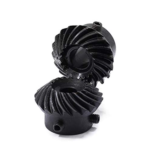 SUOFEILAIMU-PHONE CASE Industry 2pcs Gears 1M 20T 6/8MM Spiral Bevel Gear Steel Gear (Hole Diameter : 6mm, Number of Teeth : 20 Teeth)