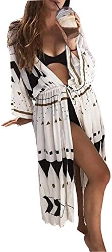 Wander Agio Womens Bikini Cover Ups Beach Coverup Swimsuits Sunscreen Long Covers Triangle Pattern