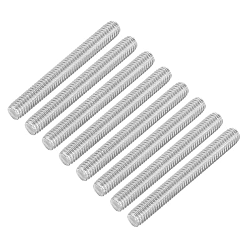10Pcs Fully Threaded Rod, M6 x 50mm 304 Stainless Steel Right Hand Thread Bar Studs M6-1 Thread Pitch for Furniture Machinery Assembly