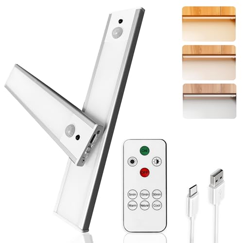 Luz LED Sensor Movimiento Cocina - Armario Luces Adhesiva Recargable Lampara sin Cables Bajo Mueble Interior Armarios Tira Lamparas Magnetica Pared Barra Light Iluminacion Inalambrica Lights USB