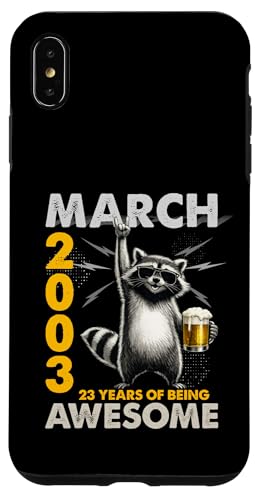 23rd Birthday Raccoon Beer March 2003 Vintage 23 Years Old �X�}�z�P�[�X iPhone XS Max �p