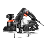 Bass Polska Elektrohobel 1500W, 82mm Hobelbreite, 0-3mm Spanabnahme, 16.500 U/min, mit Ersatzmesser und Riemen