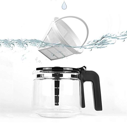 KJFSTJHMM Home Automatische Filter-Kaffeemaschine, Tropffilter-Kaffeemaschine, 1,25L-Glas-Topf Abnehmbarer Filter… – Bild 7