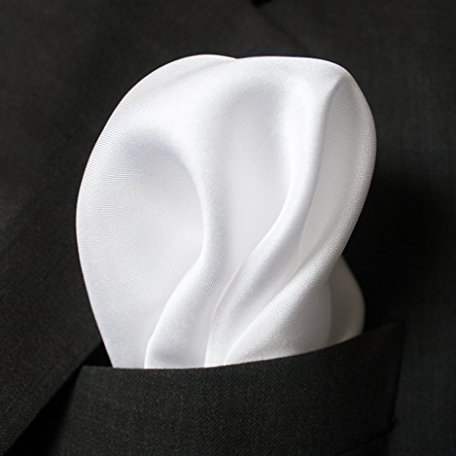 Royal Silk 139 Fine White 100% Silk Pocket Square thumb #1