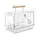 FJMQHU Bird Carrier Acrylic Bird Cage Travel Cage Parrot Cage with Removable Tray Transparent Stain Resistant Lightweight Washable Material Suitable for, Bird Cage