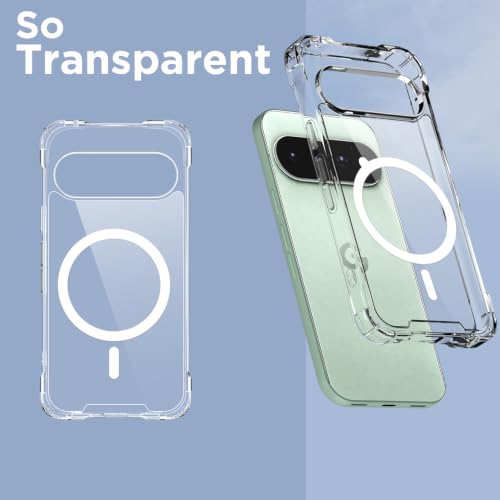 Image of Outlouders Back Cover for Google Pixel 11 Pro | Magnetic-Safe | Transparent PC + TPU | Magnetic Support | Shockproof Protection Bumper Case (Transparent)