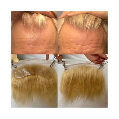 Postiches for hommes cheveux raides blonds avec tulle HD
