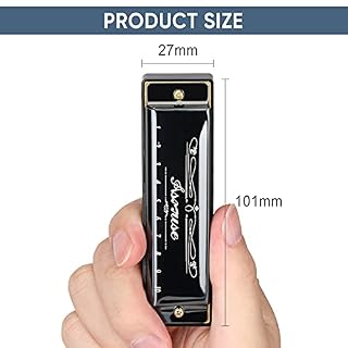 Asmuse Harmonica Diatonique Tonalité C 10 Trous Carrée professionnel pour Blues Folk Rock Country Jazz, Harmonica Blues… - Les Beatles, Paul McCartney, John Lennon, RIngo Starr, George Harrison Asmuse Harmonica Diatonique Tonalité C 10 Trous Carrée professionnel pour Blues Folk Rock Country Jazz, Harmonica Blues… – Image 3