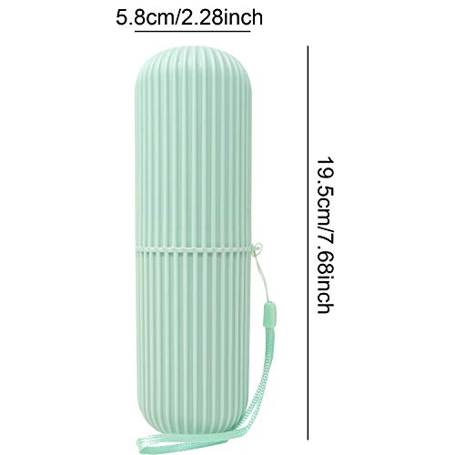 Honbay Portable Plastic Toothbrush Toothpaste Cup Case Box Holder Container For Travel (Green) #TOP1