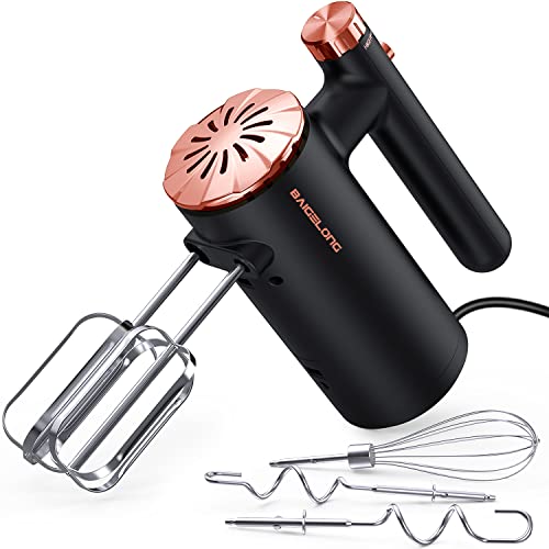 BAIGELONG Hand Mixer Electric, 500W Ultra Power Handheld Mixer with Continuously Variable Speed...