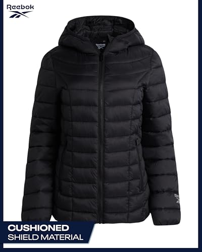 Reebok Women's Black Ink Puffer Jacket - Cozy, Packable Winter Coat in Medium Size - Image 2