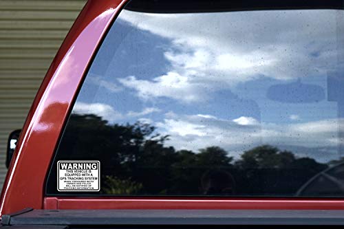 StickerTalk Vehicle Equipped with GPS Tracking Vinyl Stickers, 3.5 inches by 2.5 inches