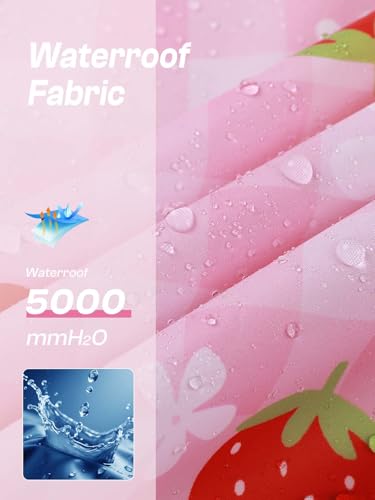 Image of SaphiRose Lightweight Kids Rain Poncho Jacket Waterproof Outwear Rain Coat