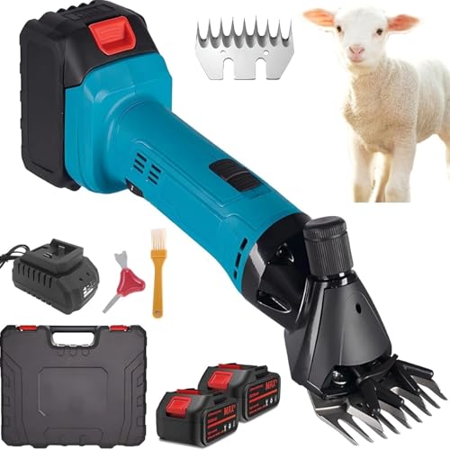 Tondeuse sans fil moutons 6 vitesses réglables et lame acier inoxydable 9 dents