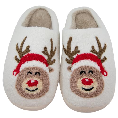 KATYDID Reindeer Red Nose Slippers