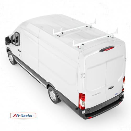 AA-Racks Model X202 Steel Van Roof Rack Cross Bars Fits 2013-On RAM ProMaster/ 2015-On Transit, 2 Bar 72\'\' - White - Thumbnail 6