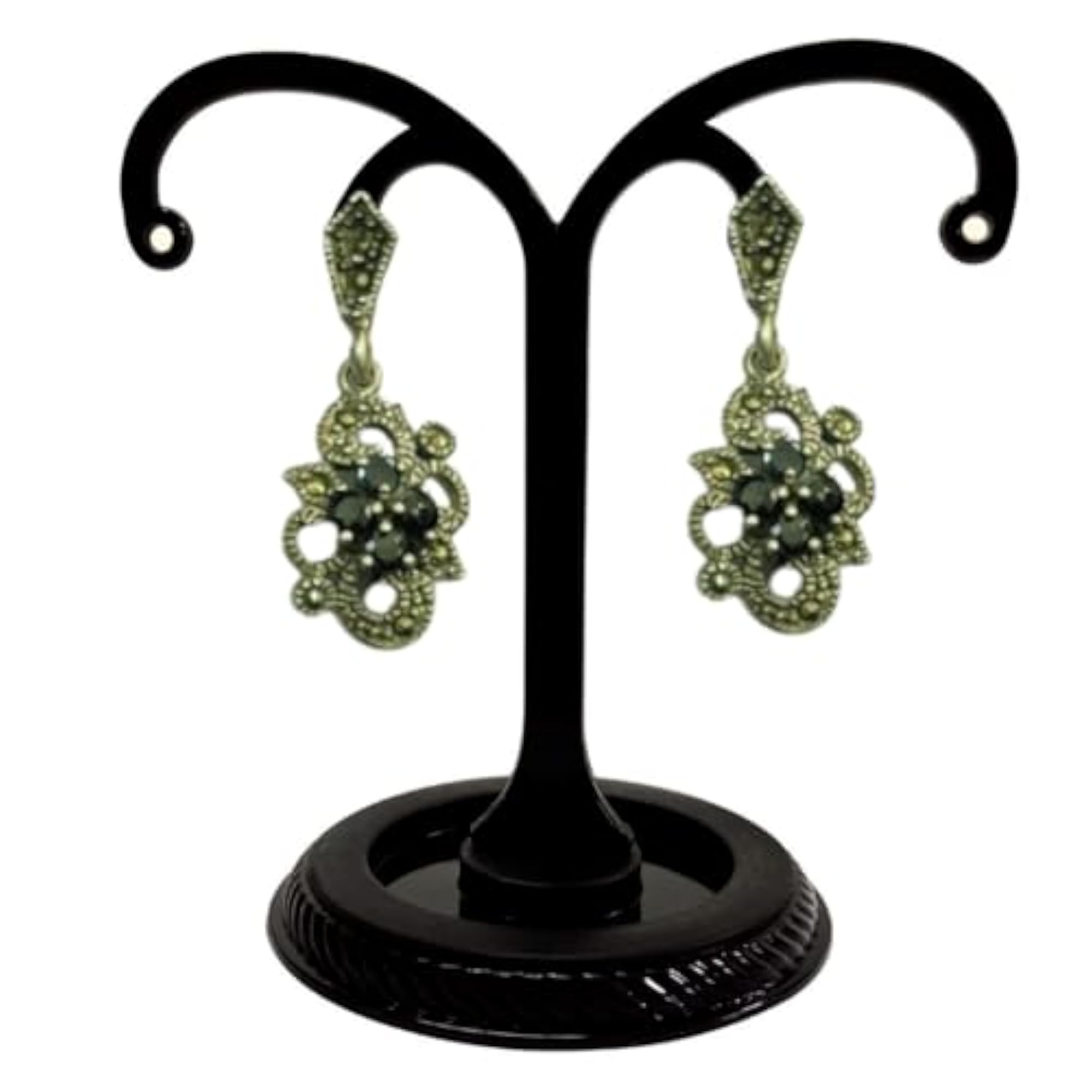 Women's 925 Sterling Silver Rose Quartz Drop Earrings