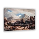  Tableaux Célèbres John Varley Impression sur Toile, Affiche Reproduction \'Banlieue d\'une Ville Ancienne\' et Impressions Mur Photos pour la Décoration Intérieure 50x75cm(19.7x29.6in) Sans Cadre