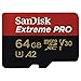 SanDisk Extreme PRO microSDXC Memory Card Plus SD Adapter up to 100 MB/s, Class 10, U3, V30, A1 - 64 GB