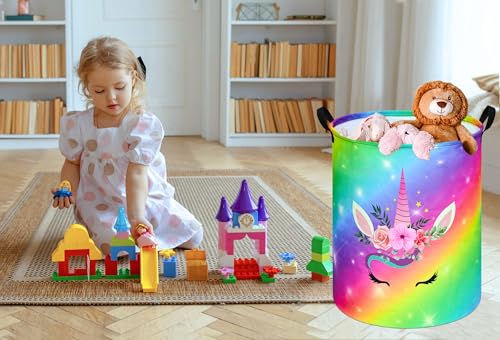 VAIVUSTO Round Laundry Basket Storage Bins Nursery Hamper Gift Baskets for Home,Office,Home Decor by VAIVUSTO - Image 2