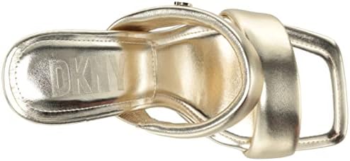 DKNY Women's Essential Halcott Flat Sandal, Platino, 7.5 | Image 4