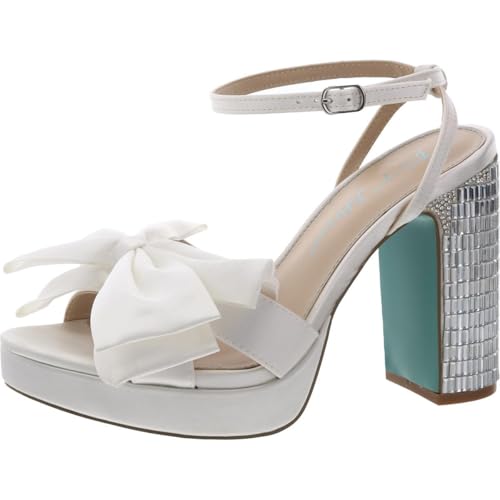 Betsey Johnson Womens Maddy Bow Satin Heels
