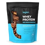 LEGION Whey Protein Powder - Naturally Flavored Whey Protein Concentrate with BCAAs - Supports Muscle Growth & Recovery, No Added Sugar Protein Powder - Chocolate Peanut Butter (30 Servings)
