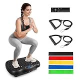 FURFAST Vibration Plate Exercise Machine, 10 Auto Modes/200-Levels Vibrating Plate for Lymphatic Drainage Weight Loss, 450lbs Capacity Whole Body Shake Plate for Women Men
