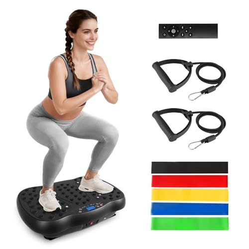 FURFAST SG0063 Vibration Plate – Budget 400 lb Capacity with Resistance Bands — view 9