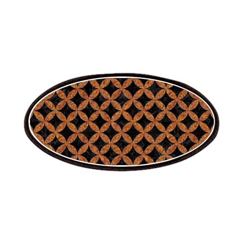 CafePress CIRCLES3 BLACK MARBLE & RUSTED METAL (R) 4