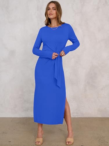Image of ANRABESS Women's Fall Long Sleeve Casual Maxi Dress