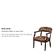 Flash Furniture Sarah Bomber Jacket Brown Luxurious Conference Chair with Accent Nail Trim and Casters