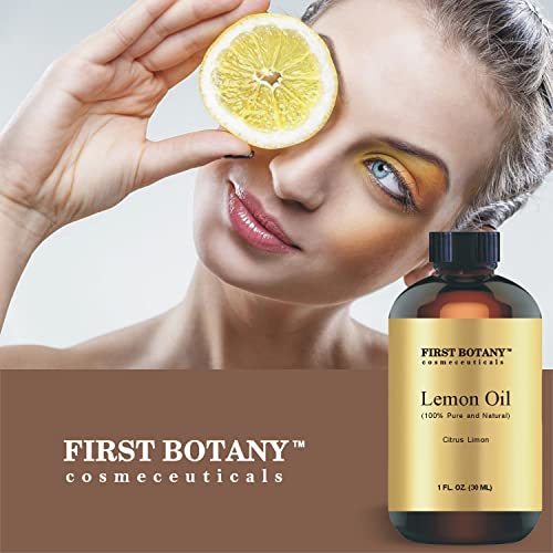 100% Pure Lemon Oil - Premium Lemon Essential Oil For Aromatherapy, Massage, Topical & Household Uses - 1 Fl Oz #TOP3