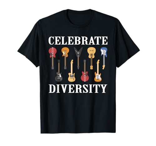 Celebrate Diversity Guitar Player Funny Guitarist Pun Outfit T-Shirt