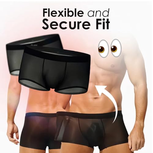 Niksy Underwear, Niksy Mens Ultra-Thin Ice Silk Transparent Boxer Briefs, Men’s Sheer Breathable Underwear4
