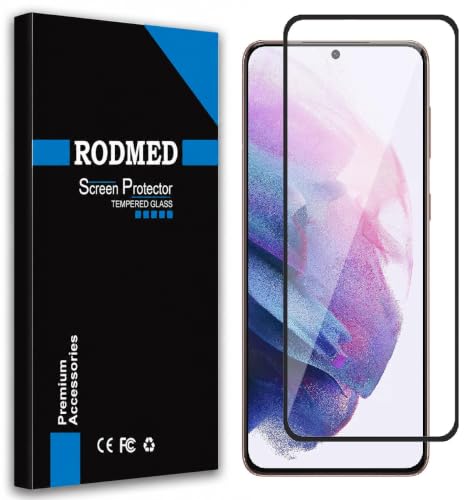 Image of 100% Fingerprint Unlock Military-Grade Gorilla Tempered Glass for Samsung Galaxy S21 5G with Edge to Edge Coverage - Case Friendly, Anti-scratch and Bubble free With installation kit