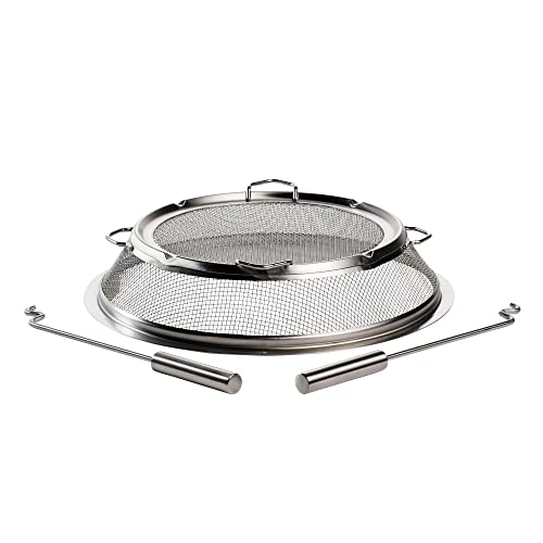 Solo Stove Yukon Shield - Durable Stainless Steel Spark Protector Mesh Screen for Fire Pits, Keeps Pops and Hot Embers Contained for Safe Outdoor Fires, Includes Shield Removal Tools