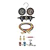 AC Gauge Set, AC Manifold Gauge Set for R410A R22 R134a R404A Refrigerant Vacuum Pump Manifold Kit Home Car Refrigerant Meter Refrigeration Air Conditioning Line Repair Tools #3