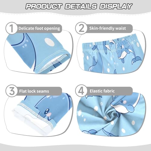 Toddler Girls Leggings Printed Yoga Pants Leggings Cute Blue Dolphin for Kids3