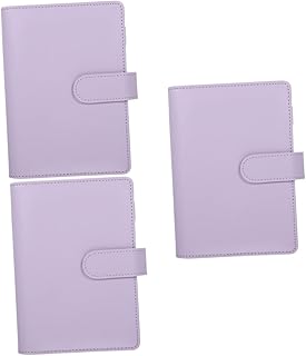 VILLCASE 3 Conjuntos De Orçamento Livro Orçamento Fichário Planejador Envelopes Orçamento Couro Pu Caderno Fichário Orçamento Fichário Com Envelopes De Dinheiro Envelope De Couro Dinheiro