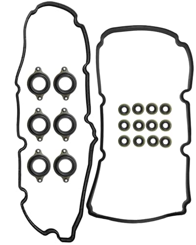 Image of Valve Cover Gasket Fit for Acura Mdx RDX RLX TLX 3.5L 3.0L 2014-2020 Honda Accord Crosstour 3.5L 2013-2017 V6 Engine, Valve Cover Shim Set with Spark Plug Seal Replace 123435G0000, 123515G0A00