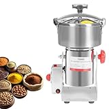 1500g Electric Grain Mill Grinder, 4100W High Speed Commercial Powder Grinders, Stainless Steel Pulverizer Powder Machine for Dried Grains Spices...