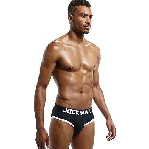 JOCKMAIL Men's Cotton Boxer Underwear Jockstrap Bottomless Mens Backless Trunks Brief Shorts2