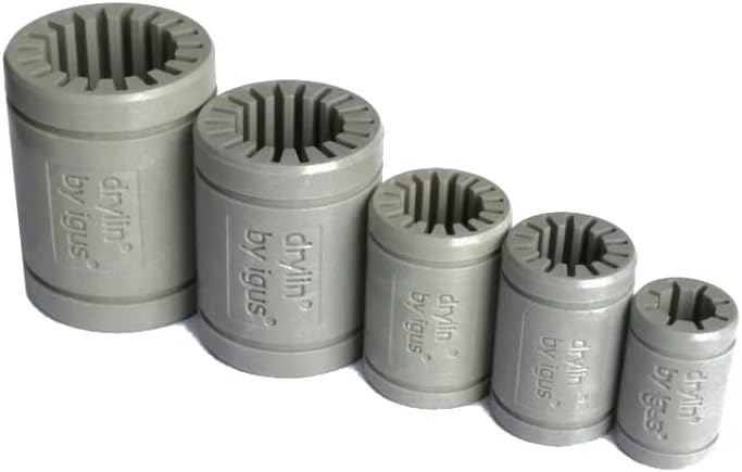 Generic 1pcs 16mm*28mm*37mm Precision Linear Bearings Sleeve Engineering Plastic Bushing Abrasion Resistance Anti-Corrosion Grey