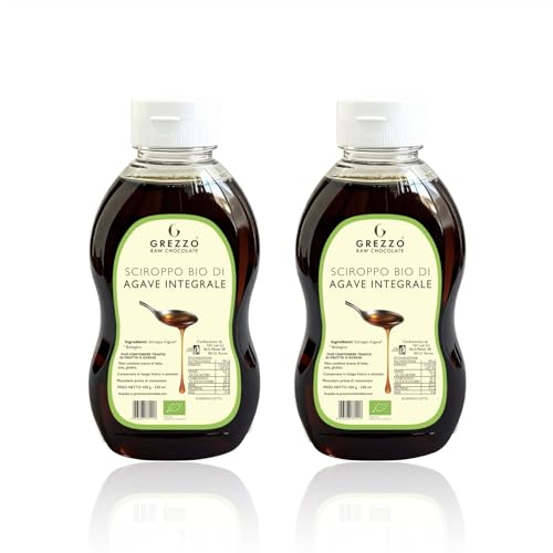 Sciroppo biologico di agave integrale dolcificante naturale 2 confezioni 2x450g