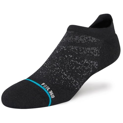 Image of Stance Run Light Tab - Unisex Socks - Engineered Arch Support - Seamless Toe Closure - Moisture-wicking Fabric Black SM (US Men's Shoe 3-5.5, Women's Shoe 5-7.5) One Size
