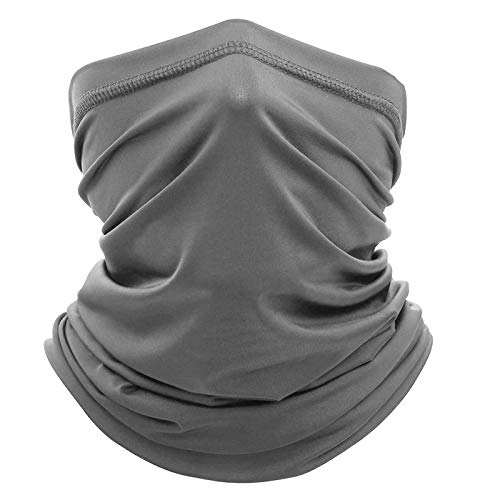 CXG Cache Cou Tubulaire Foulard, Tour de Cou Élastique Multiusage pour Homme et Femme pour la Moto, Le Ski, la randonnée, Le Cyclisme et d'autres Sports de Plein air (Gris) Cover