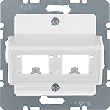 Tragring=ja Berker Zentralplatte 147209 f. 1o.2 Einzelmodule B.1;B.3;B.7;S.1 Einsatz/Abdeckung für Kommunikationstechnik 4011334226758