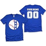 Two Sided Baseball Tshirt with Custom Number and Name, Sports Shirt, Custom Baseball Shirt, Personalized Baseball Gifts, Baseball Team Shirt